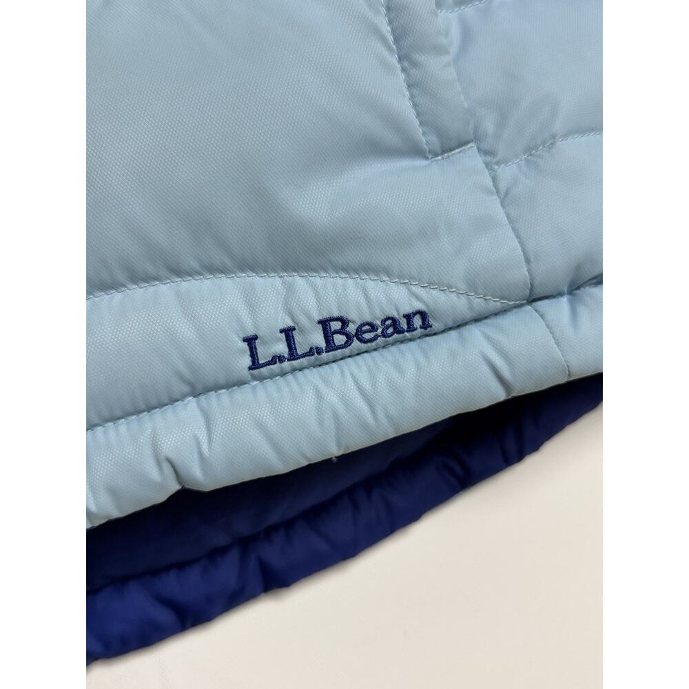 L.L.Bean Royal & Light Blue Reversible Goose Down Puffer Vest – Women’s Small - Picture 3 of 10